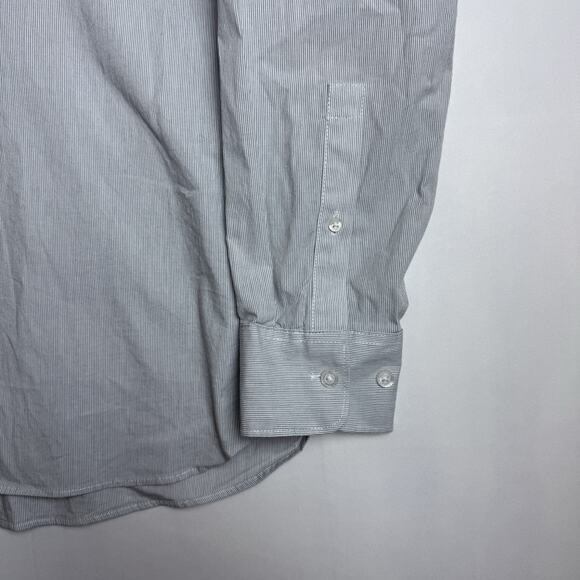 Banana Republic‎ Dress Shirt Mens Extra Large Slim Fit Long Sleeve Grey Gray - Picture 3 of 9